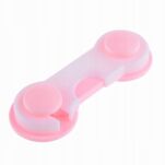 RÓŻOWE ZABEZPIECZENIE DO SZAFEK DRZWICZEK BLOKADA DO SZUFLAD MEBLI PRZED DZIEĆMI ZATRZASK ZAPADKA - 2