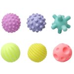 PIŁKI PIŁECZKI KULE KULKI ZABAWKI SENSORYCZNE DLA DZIECI NIEMOWLĄT DO ZABAWY I MASAŻU ZESTAW 6SZT - 2