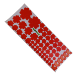 NAKLEJKI ŚCIENNE KWIATY I MOTYLE SAMOPRZYLEPNE DEKORACJE NA MEBLE I ŚCIANY ARKUSZ 60SZT  CZERWONY - 2