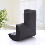 CZARNE ZABEZPIECZENIE OSŁONKI PIANKOWE NAROŻNIKÓW ROGÓW MEBLI STOŁU OSŁONA NA NAROŻNIKI KANTY 4SZT 12MM - 3