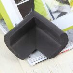 CZARNE ZABEZPIECZENIE OSŁONKI PIANKOWE NAROŻNIKÓW ROGÓW MEBLI STOŁU OSŁONA NA NAROŻNIKI KANTY 4SZT 12MM - 4