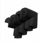 CZARNE ZABEZPIECZENIE OSŁONKI PIANKOWE NAROŻNIKÓW ROGÓW MEBLI STOŁU OSŁONA NA NAROŻNIKI KANTY 4SZT 12MM - 2