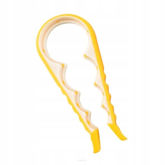 ŻÓŁTY OTWIERACZ DO SŁOIKÓW WEKÓW ZAKRĘTEK NAKRĘTEK BUTELEK UNIWERSALNY WIELOFUNKCYJNY 4W1 RĘCZNY