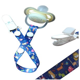 ZOO ZAWIESZKA TASIEMKA DO SMOCZKA UNIWERSALNA PRZYPINKA NA SMOCZEK KLIPS DLA CHŁOPCA DZIEWCZYNKI