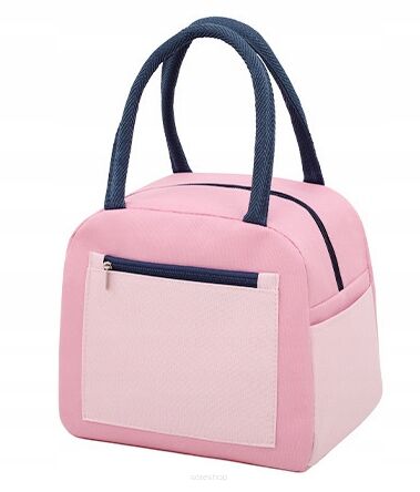 RÓŻOWA TORBA TERMICZNA IZOLACYJNA BOX NA LUNCH JEDZENIE PLAŻĘ PIKNIK TERMOIZOLACYJNA ŚNIADANIOWA
