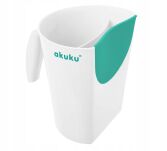 AKUKU DUŻY KUBEK DO MYCIA GŁOWY DZIECI SPŁUKIWANIA SZAMPONU PIANY WŁOSÓW WODĄ KĄPIELI DZIECKA BIAŁY - 4
