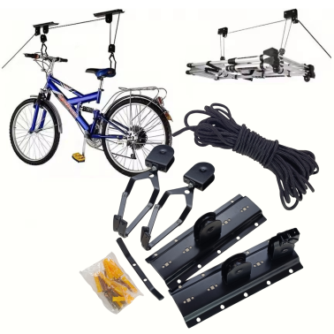 WIESZAK UCHWYT NA ROWER DO SUFITU ROWEROWY WINDA DO ROWERU GARAŻOWY MOCNY 20KG