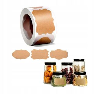 300SZT NAKLEJKI  ETYKIETY SAMOPRZYLEPNE NA SŁOIKI PRZETWORY PRZYPRAWY  WINO BUTELKI PREZENTY NR 1