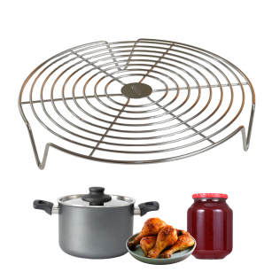 WKŁAD PODSTAWKA DO GARNKA GOTOWANIA PIECZENIA PASTERYZACJI RUSZT STALOWY 22CM