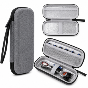 Etui pojemnik organizer do walizki plecaka na maszynkę do golenia szczoteczkę 18*8*4cm szare