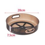 ORGANIZER OBROTOWY NA PRZYPRAWY PÓŁKA KUCHENNA DO SZAFKI 360 STOPNI NA KOSMETYKI GRAFITOWY 28CM - 4