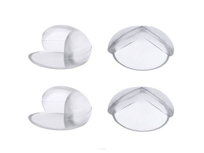 ZABEZPIECZENIE OSŁONKI SILIKONOWE NAROŻNIKÓW ROGÓW MEBLI STOŁU OSŁONA NA NAROŻNIKI KANTY OSTRE BRZEGI 4SZT