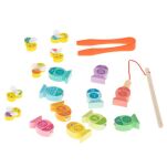 GRA ZRĘCZNOŚCIOWA DLA DZIECI MALUCHÓW ŁOWIENIE RYBEK RYBKI 10SZT MAGNESEM WĘDKA NA MAGNES + SZCZYPCE - 3