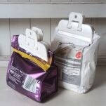 KREMOWE KLIPSY SPINACZE DO ZAMYKANIA TOREBEK WORECZKÓW OPAKOWAŃ ŻYWNOŚCI 2SZT - 3