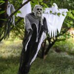 ZAWIESZANA WISZĄCA DUŻA ZJAWA UPIÓR DUCH STRASZNA FIGURKA OZDOBA DEKORACJA HALLOWEEN STRACH WIEDŹMA CZASZKA - 2