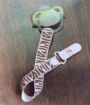 RÓŻOWA ZEBRA PRZYPINKA ZAWIESZKA DO SMOCZKA NA SMOCZEK Z KLIPSEM DLA DZIEWCZYNKI - 4