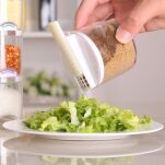 PUDEŁKA POJEMNIKI ZAMYKANE NA PRZYPRAWY DO ZIÓŁ ORGANIZER DO KUCHNI PRZYPRAWNIK KUCHENNY 5SZT - 4