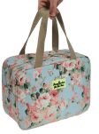 BŁĘKITNA W KWIATY TORBA SPORTOWA KOSMETYCZKA DAMSKA DLA DZIEWCZYNKI PODRÓŻNA NA BASEN - 5