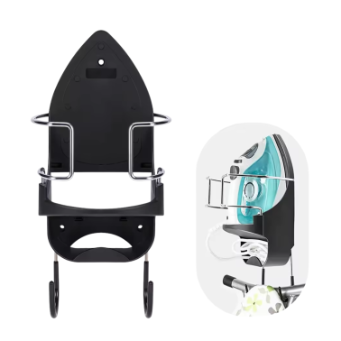 DUŻY CZARNY WIESZAK UCHWYT PÓŁKA NA ŻELAZKO I DESKĘ DO PRASOWANIA NA ŚCIANĘ