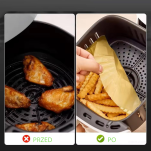 WKŁAD PAPIEROWY DO AIR FRYER KWADRATOWY PAPIER DO PIECZENIA 20CM 100szt - 3