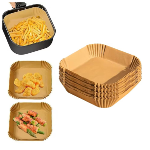 WKŁAD PAPIEROWY DO AIR FRYER KWADRATOWY PAPIER DO PIECZENIA 20CM 100szt