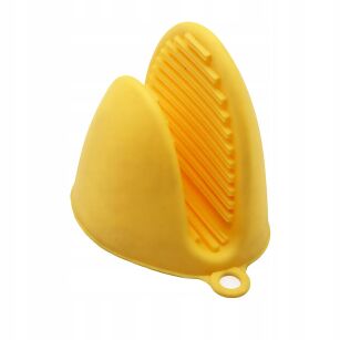 ŻÓŁTA RĘKAWICA ŁAPKA KUCHENNA SILIKONOWA NA RĘKĘ OCHRONNA ŻAROODPORNA DO GORĄCYCH NACZYŃ 2SZT