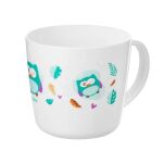 AKUKU LEKKI KUBEK KUBECZEK DO NAUKI PICIA DLA DZIECI PLASTIKOWY NIETŁUKĄCY Z USZKIEM UCHWYTEM 250ML SOWA - 2