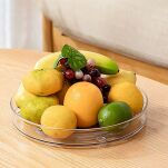 MAŁA TRANSPARENTNA PÓŁKA TACA OBROTOWA OBRACANA ORGANIZER NA KOSMETYKI PRZYPRAWY DO SZAFKI OBROTOWY - 4