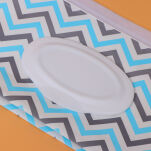 NIEBIESKI ZYGZAK PUDEŁKO POJEMNIK SASZETKA NA CHUSTECZKI NAWILŻANE NAWILŻAJĄCE MOKRE PODRĘCZNE ETUI WIELORAZOWE - 4