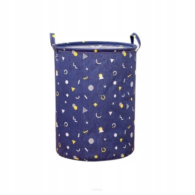 GRANATOWY POJEMNIK KOSZ WOREK ORGANIZER NA ZABAWKI KLOCKI MASKOTKI UBRANIA PRANIE BIELIZNĘ PODUSZKI