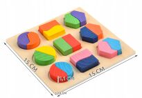 DREWNIANA UKŁADANKA SORTER ZABAWKA MONTESSORI FIGURY GEOMETRYCZNE KLOCKI - 6