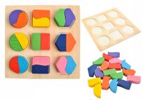DREWNIANA UKŁADANKA SORTER ZABAWKA MONTESSORI FIGURY GEOMETRYCZNE KLOCKI - 9