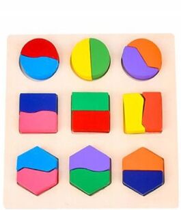 DREWNIANA UKŁADANKA SORTER ZABAWKA MONTESSORI FIGURY GEOMETRYCZNE KLOCKI