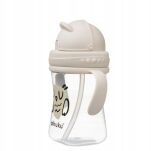 AKUKU BIDON BUTELKA Z MIĘKKĄ SŁOMKĄ RURKĄ KUBEK DLA DZIECI Z UCHWYTAMI RĄCZKAMI 300ML 9M+ SOWA - 3