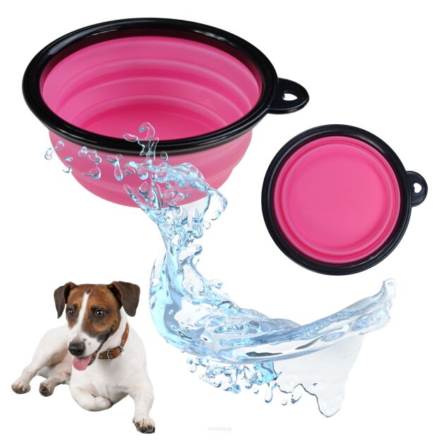 MISKA SILIKONOWA SKŁADANA DLA PSA KOTA MISECZKA PODRÓŻNA TURYSTYCZNA