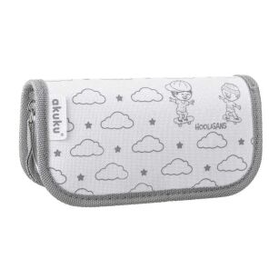 AKUKU DUŻY ZESTAW PIELĘGNACYJNY DLA NIEMOWLĄT W ETUI SZARY 6 ELEMENTÓW