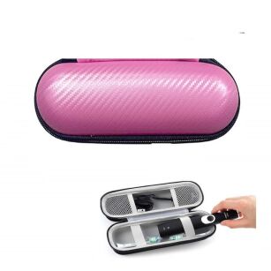 ETUI PODRÓŻNE NA SZCZOTECZKĘ ELEKTRYCZNĄ RÓŻOWE WODOODPORNE POJEMNIK NA ŁADOWARKĘ I KOŃCÓWKI