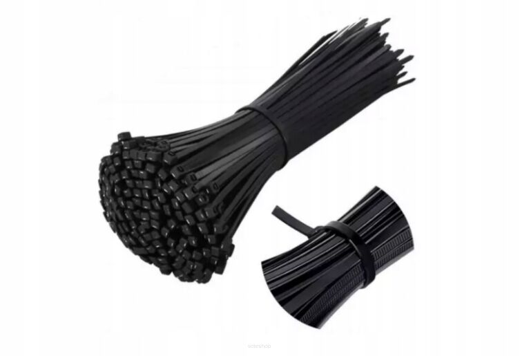 OPASKI ZACISKOWE KABLOWE TRYTYTKI NYLONOWE 4,8MMx300MM 4,8x300 100 SZTUK