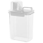 ZAMYKANY POJEMNIK ORGANIZER ŁAZIENKOWY PUDEŁKO NA PROSZEK DO PRANIA PŁYN DO PŁUKANIA DETERGENTY KAPSUŁKI Z MIARKĄ DOZOWNIKIEM 1800ml 1,8L - 2