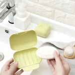 ZIELONA DUŻA MYDELNICZKA PODRĘCZNA PODRÓŻNA POJEMNIK NA MYDŁO SZAMPON W KOSTCE - 4