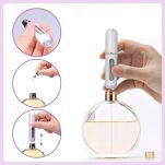 ATOMIZER PODRÓŻNY NA PERFUMY FLAKON BUTELKA FIOLKA DOZOWNIK BUTELECZKA Z ATOMIZEREM ETUI 5ML RÓŻOWY - 3