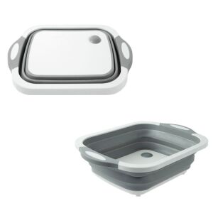 MISKA SKŁADANA SILIKONOWA Z ODPŁYWEM DESKA TURYSTYCZNA PODRÓŻNA ZLEW