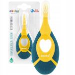 AKUKU GRANATOWA MIĘKKA PIERWSZA SZCZOTECZKA DO MYCIA ZĘBÓW DLA DZIECI NIEMOWLĄT ANTYPOŚLIZGOWA 0-2L - 6