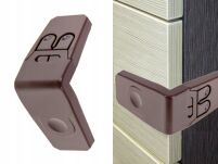 BLOKADA DO SZUFLAD I SZAFEK KĄTOWA SAMOPRZYLEPNA ZABEZPIECZENIE DLA DZIECKA OCHRONNE BRĄZOWE - 8