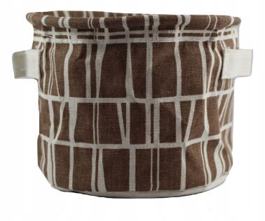 ORGANIZER POJEMNIK KOSZYK PUDEŁKO Z MATERIAŁU NA KLAMERKI KOSMETYKI DROBIAZGI USZTYWNIANY Z USZAMI