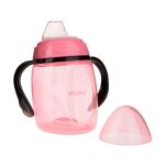 AKUKU LEKKI KUBEK NIEKAPEK BIDON BUTELKA Z MIĘKKIM USTNIKIEM DO PICIA DLA DZIECI RÓŻOWY 9+ 280ML - 4