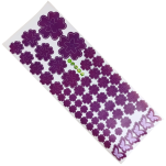 NAKLEJKI ŚCIENNE KWIATY I MOTYLE SAMOPRZYLEPNE DEKORACJE NA MEBLE I ŚCIANY ARKUSZ 60SZT FIOLETOWY - 2