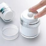 POJEMNIK ORGANIZER SŁOICZEK NA KOSMETYKI KREM BALSAM ŻEL Z POMPKĄ DOZOWNIKIEM PODRÓŻNY 30g SIMPLO - 2