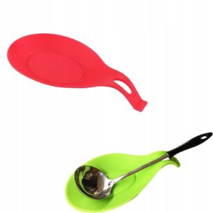 CZERWONA PODSTAWKA PODKŁADKA KUCHENNA POD ŁYŻKĘ CHOCHELKĘ ŁOPATKĘ ŁYŻKĘ CHOCHLĘ OCIEKACZ SILIKONOWA