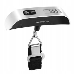 WAGA BAGAŻOWA HAKOWA RĘCZNA TURYSTYCZNA Z TERMOMETREM RĘCZNA LED 10G - 50KG